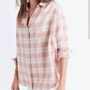 Madewell central long sleeve shirt in Danville Plaid